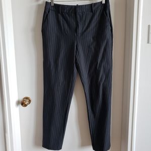 Icōne Exclusivite Dark Blue White Pinstripe Straight Jacquard Pant Woman 10